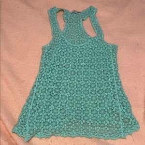 🎉5 for $25🎉 Mint Green Lacy Tank Top